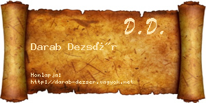 Darab Dezsér névjegykártya